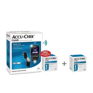 Accu-Chek Guide Meter (Bluetooth) with 10 strips + Accu-Chek Guide 50 Strips